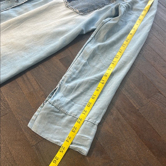 Venti6 Embellished Chambray Button Down Long Sleeved Shirt Dress - Picture 13 of 13